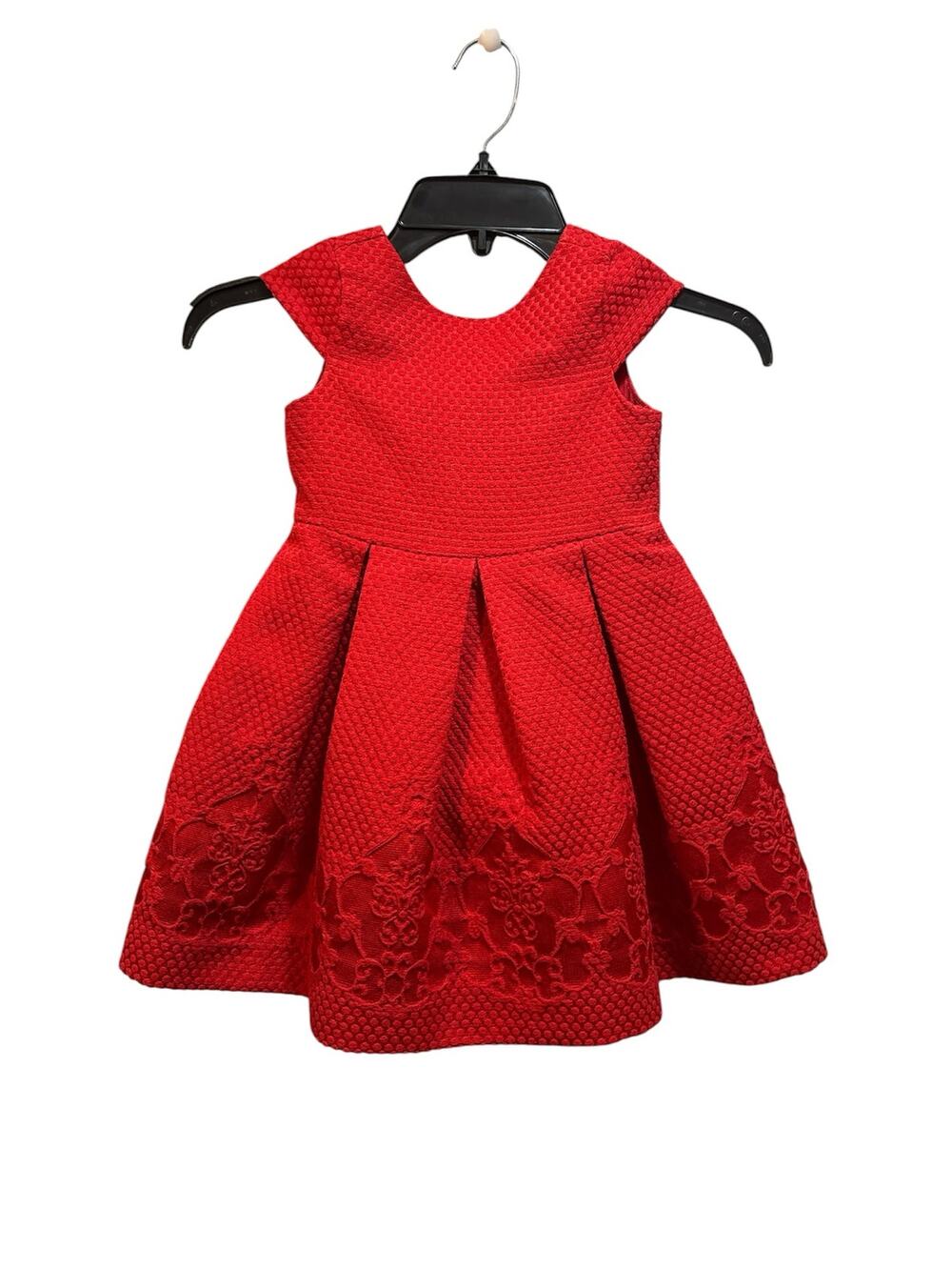 Janie and Jack red Christmas holiday dress girls size 2T. Textured, tulle lining